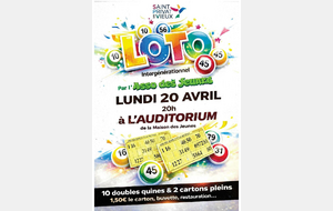 LOTO ASSOCIATION DES JEUNES DE SAINT PRIVAT