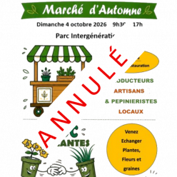 ANNULATION MARCHE D'AUTOMNE 4 OCTOBRE 2026